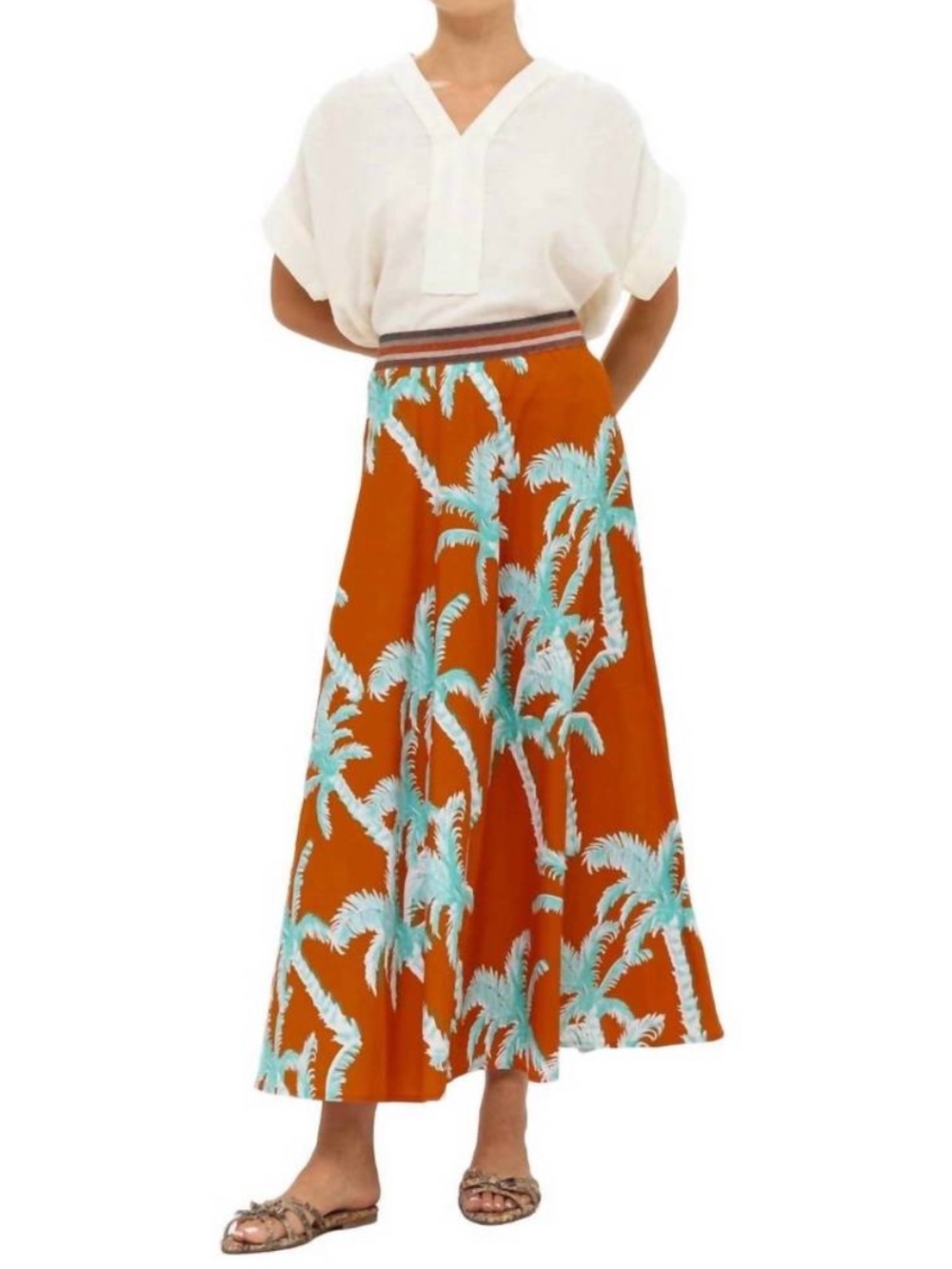NEW Oliphant 100% cotton Cartagena swing skirt size medium woman’s